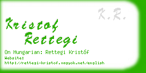 kristof rettegi business card